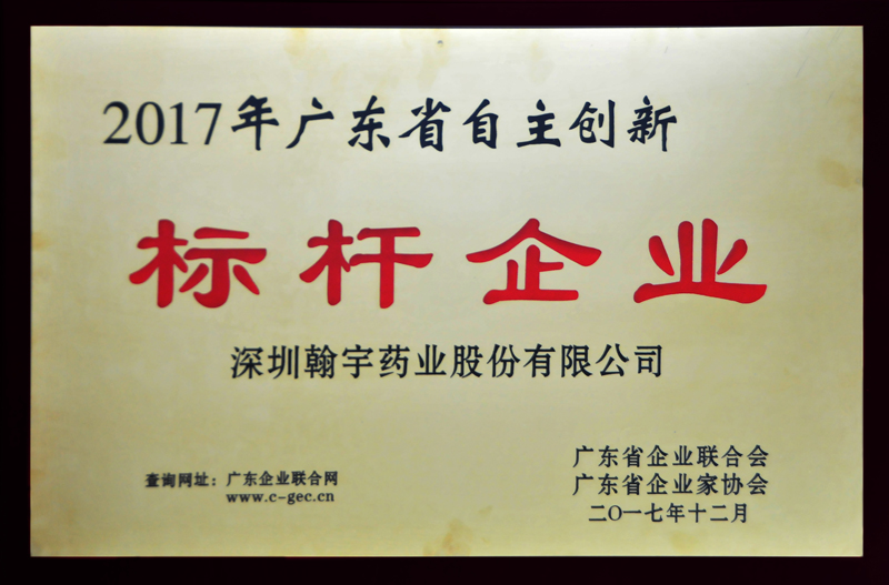 2017年廣東省自主創新標桿企業獎牌-small