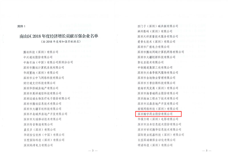 南山區2018年度經濟增長貢獻百強企業-xiao